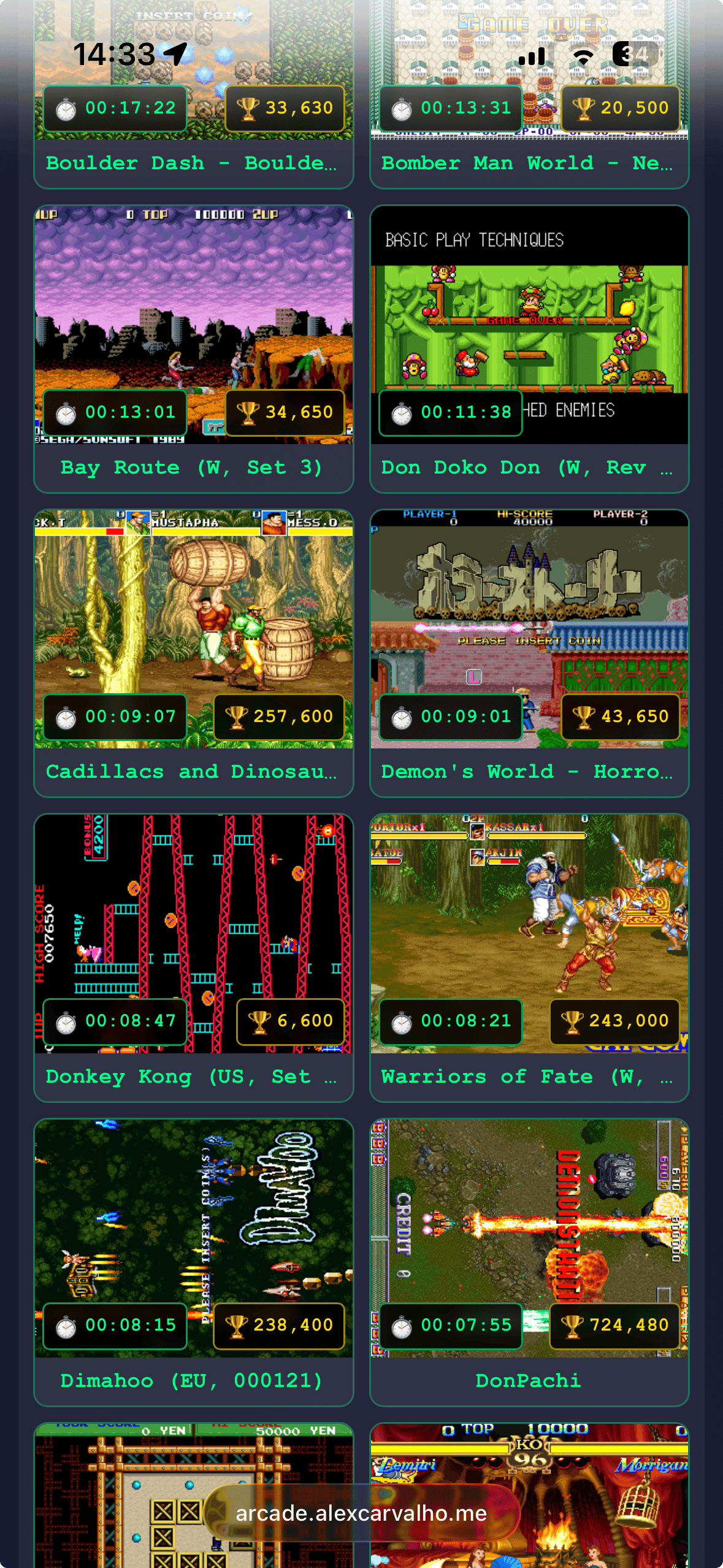 Visual Favorites Grid